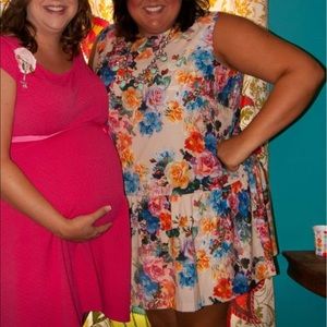 EUC high neck drop waist dress